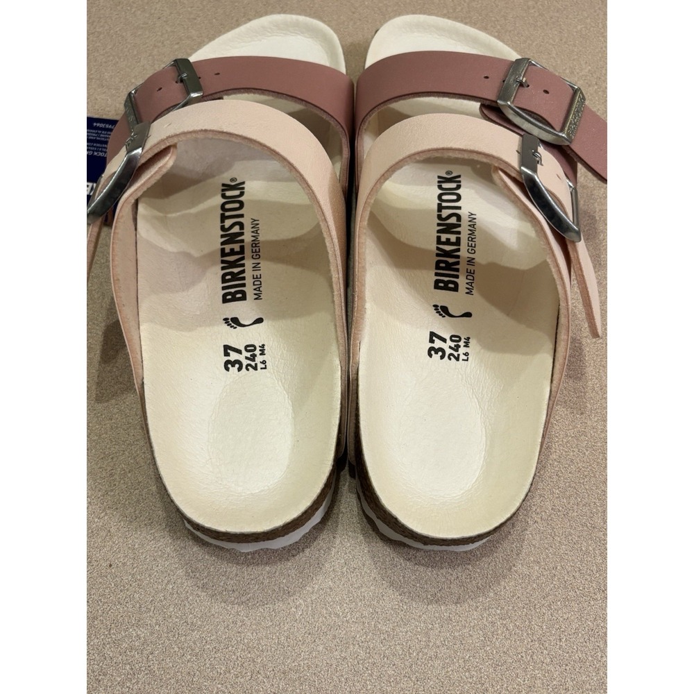 Birkenstock Arizona Split Sandals Rose/White SmSize EU37 Women's 6 NWOB - Picture 4 of 6
